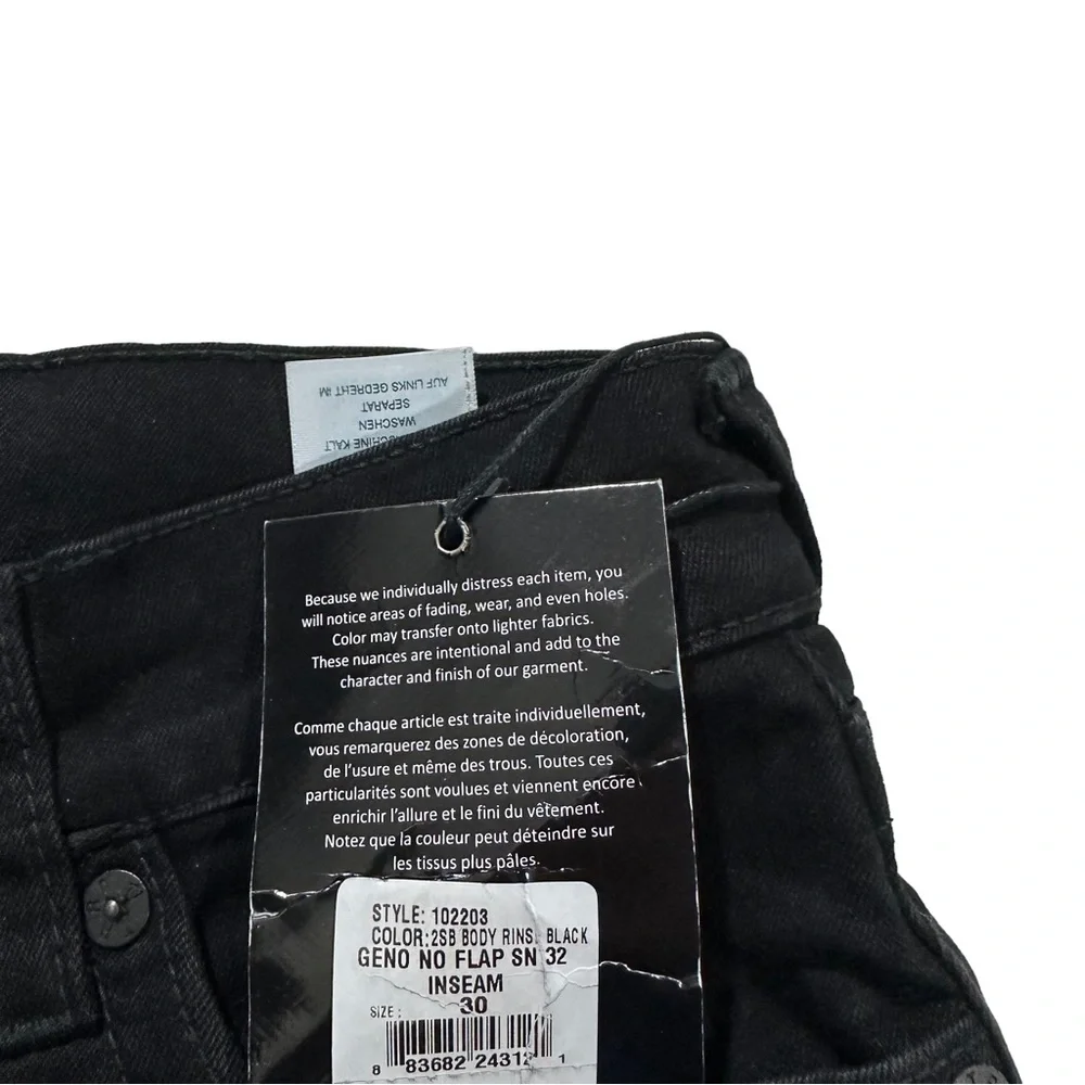 True Religion Buddha World Tour Geno Relaxed Slim Black Wash Jeans Sz 30x32 NWT - Picture 4 of 16